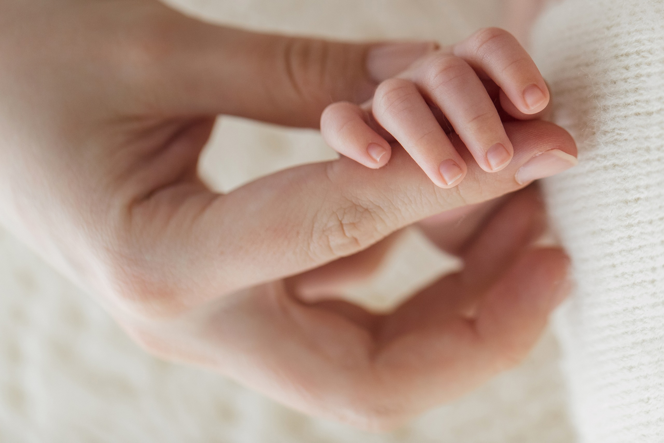 Detailfotografie neugeborenes Baby